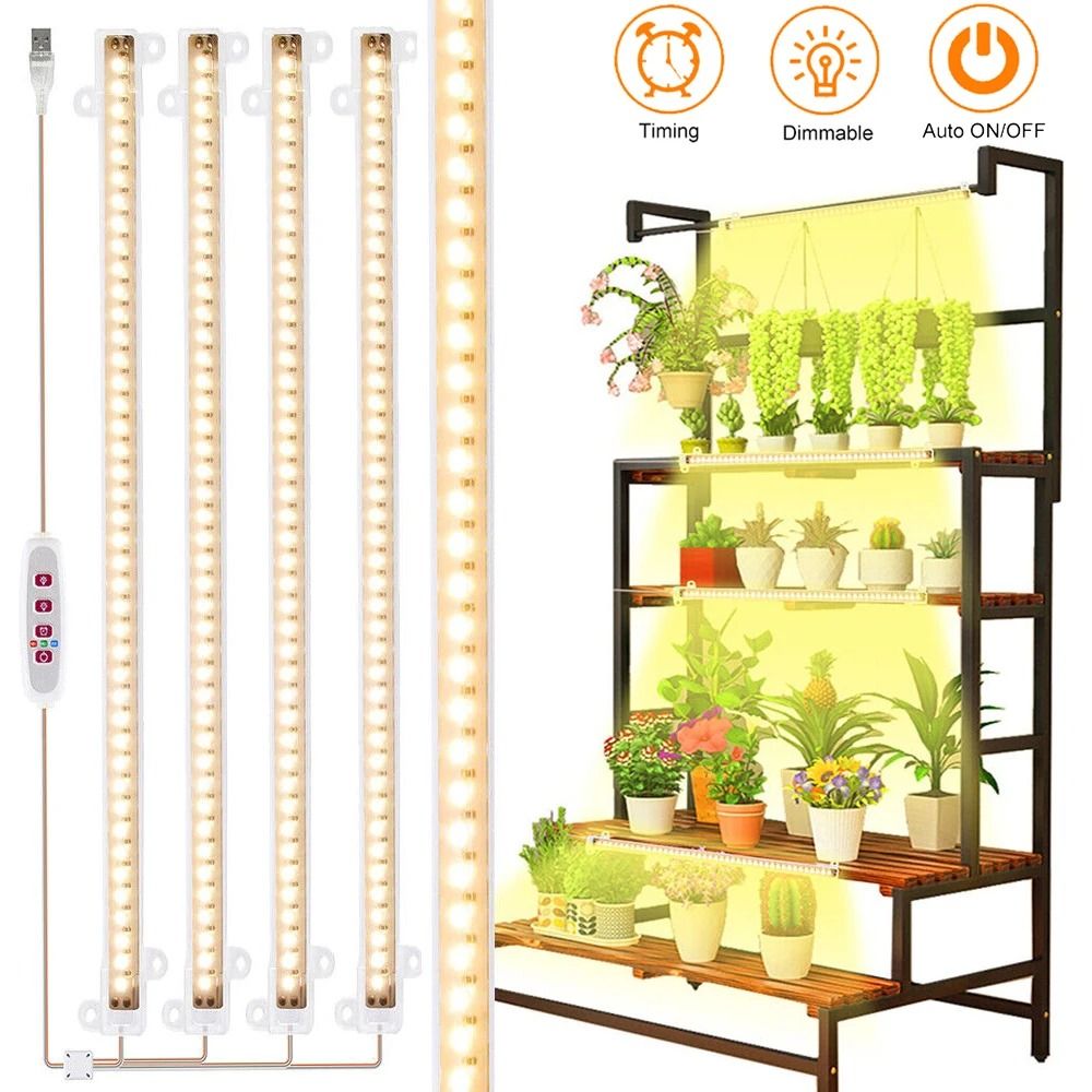 Full Spectrum LED Grow Light Strip For Indoor Plants 19.685 2heads