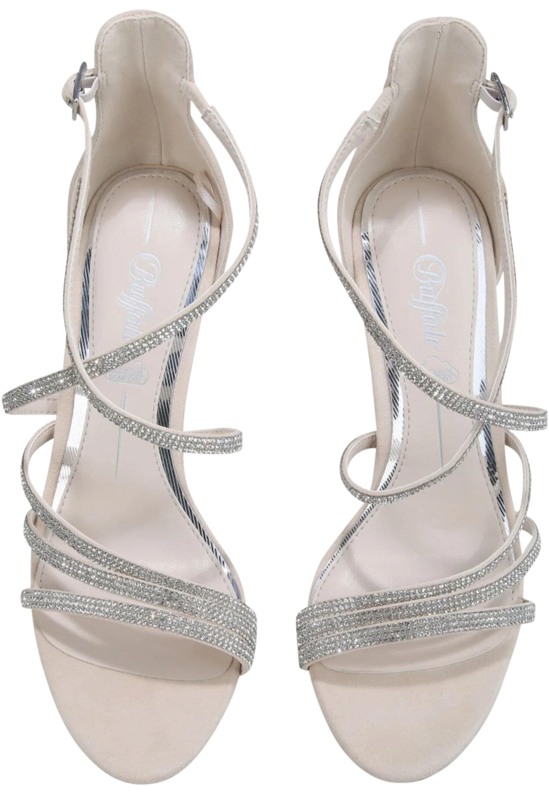 High-Heel-Pumps BUFFALO "Buffalo Damen Buffalo Makai 2 Vegan Suede", Damen, Gr. 39, beige, Textil, unifarben, Schuhe