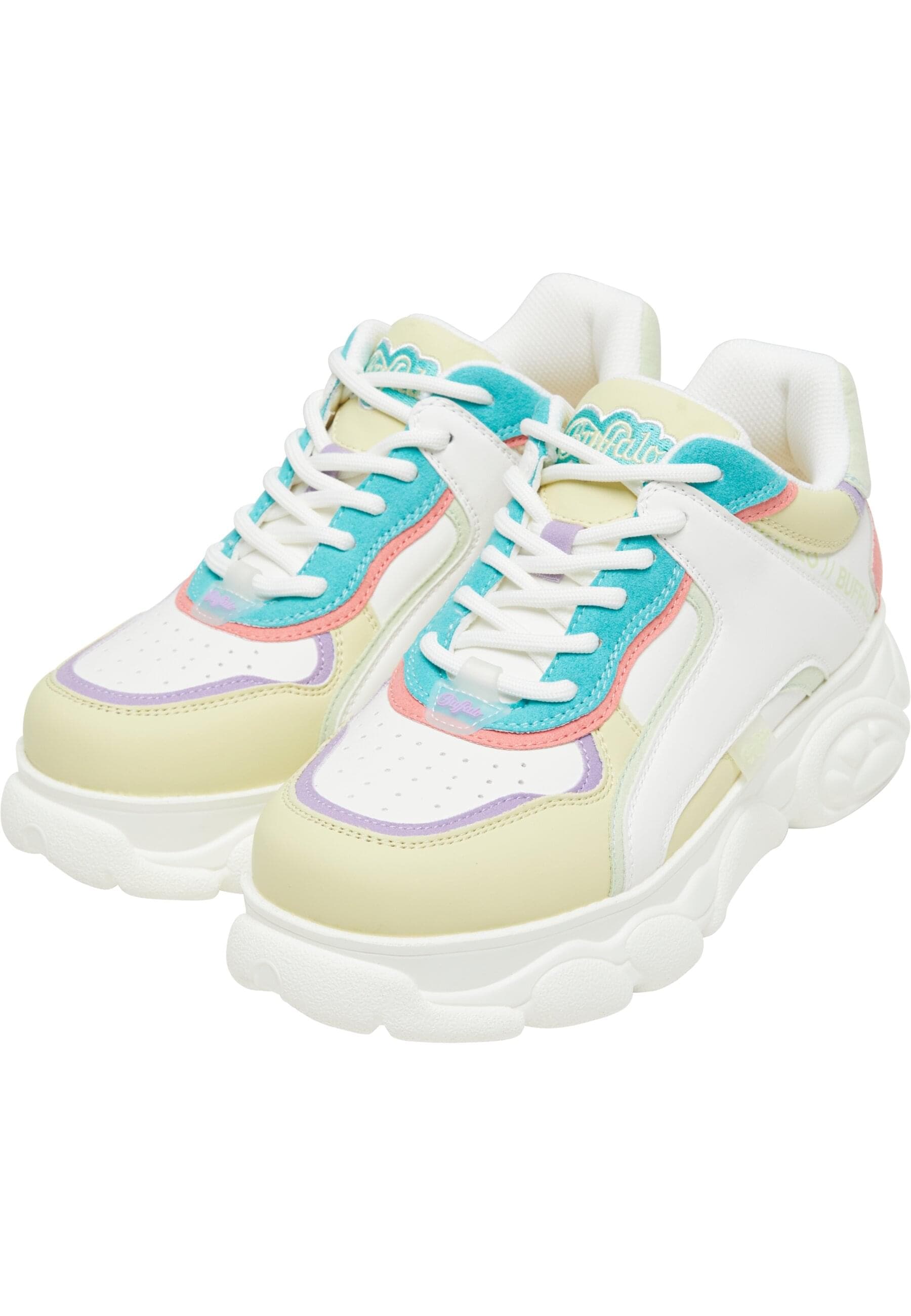 Trainingsschuh BUFFALO "Buffalo CLD ECHO", Damen, Gr. 40, gelb, lime, petrol, Polyurethan, Schuhe