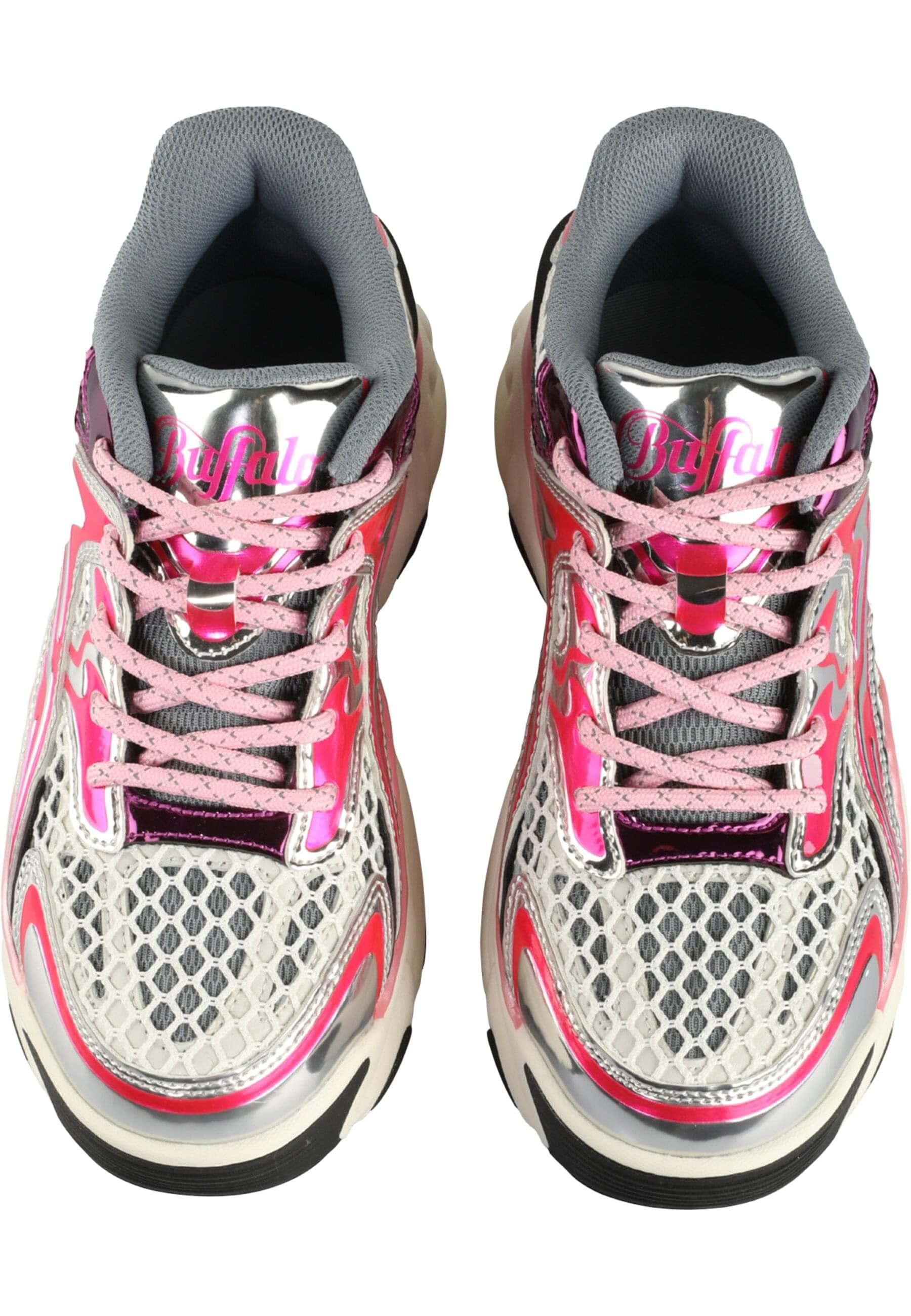 Trainingsschuh BUFFALO "Buffalo SCORE TEC", Damen, Gr. 38, weiß, pink, silber, Schuhe