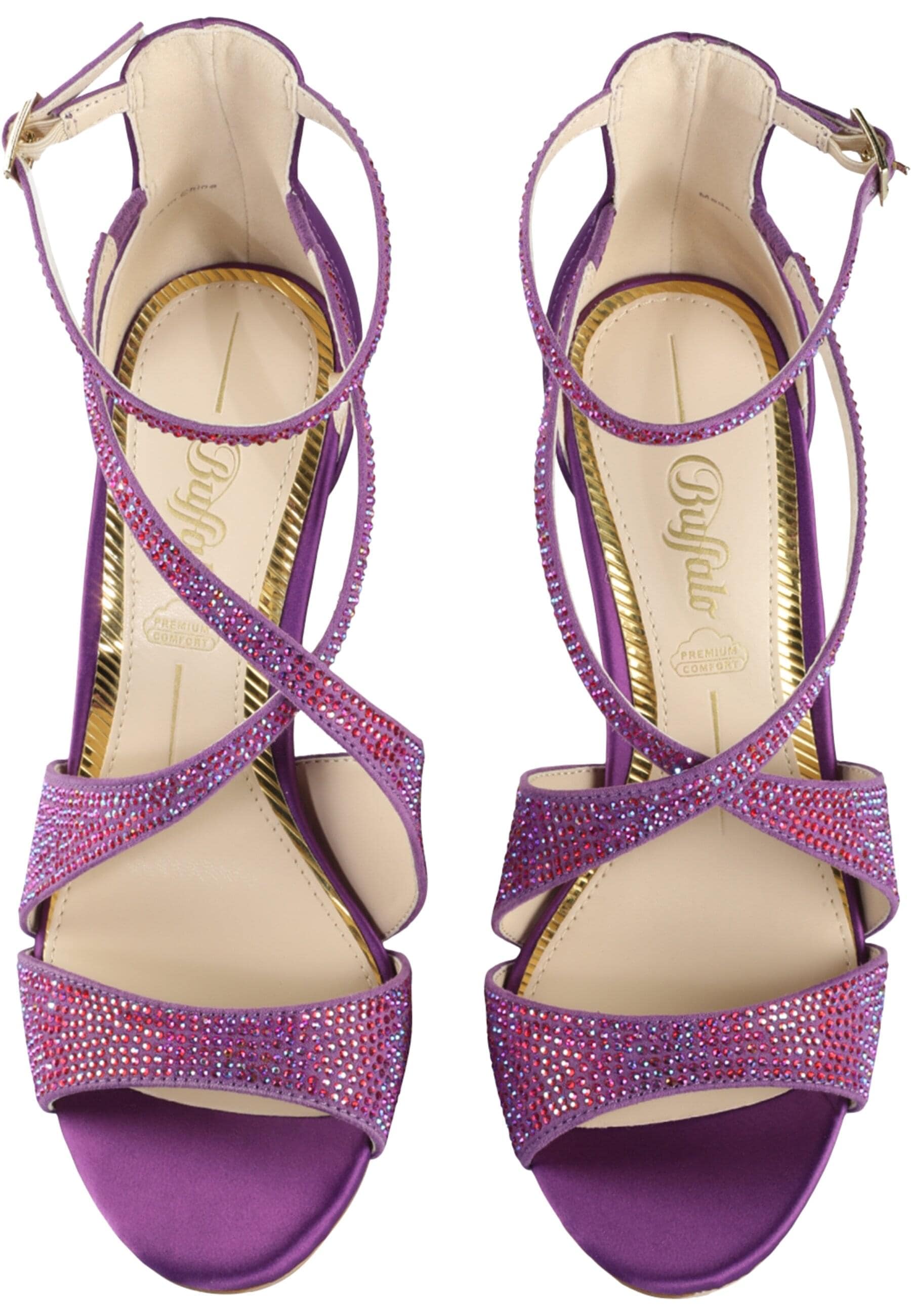 High-Heel-Pumps BUFFALO "Buffalo MIRANDA SPARK", Damen, Gr. 40, lila multi, unifarben, Schuhe