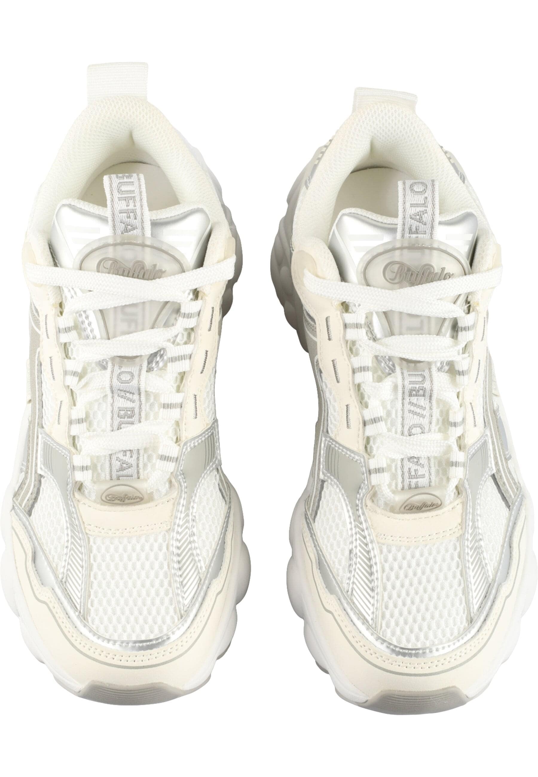 Trainingsschuh BUFFALO "Buffalo CLD RUN JOG", Damen, Gr. 38, cream, grau, silber, Schuhe