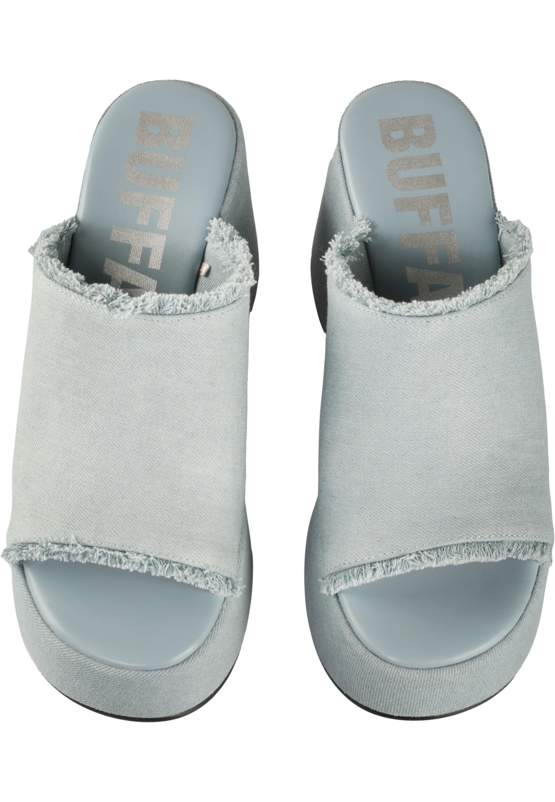 High-Heel-Pumps BUFFALO "Buffalo JOY MULE", Damen, Gr. 41, blau, unifarben, Schuhe