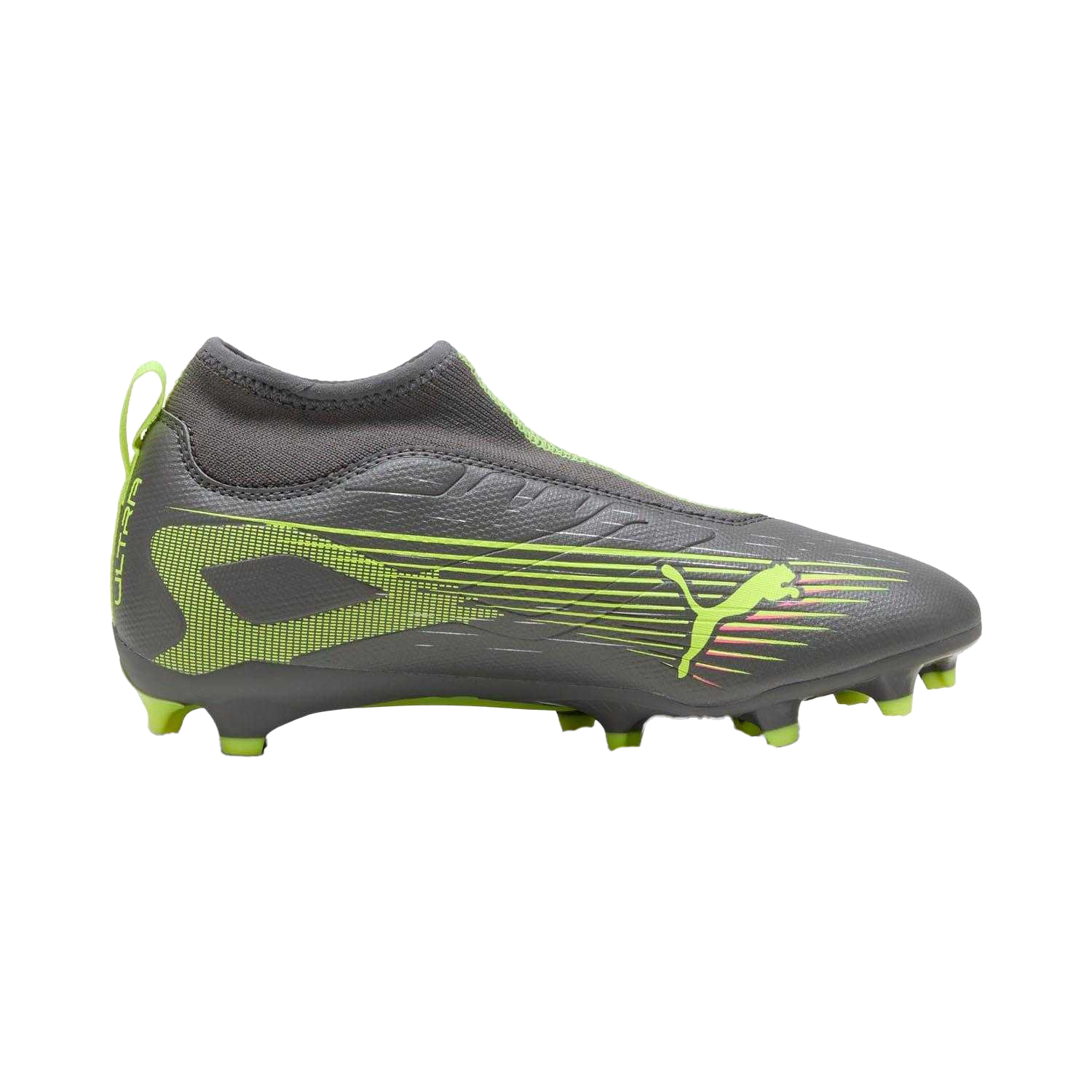 Puma - "Ultra 5 Match+" Fußballschuhe mit festem Boden für Kinder (Silber) Image