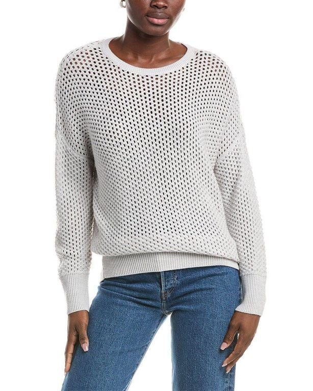 Textured Wool Sweater - Gray - Eileen Fisher Knitwear