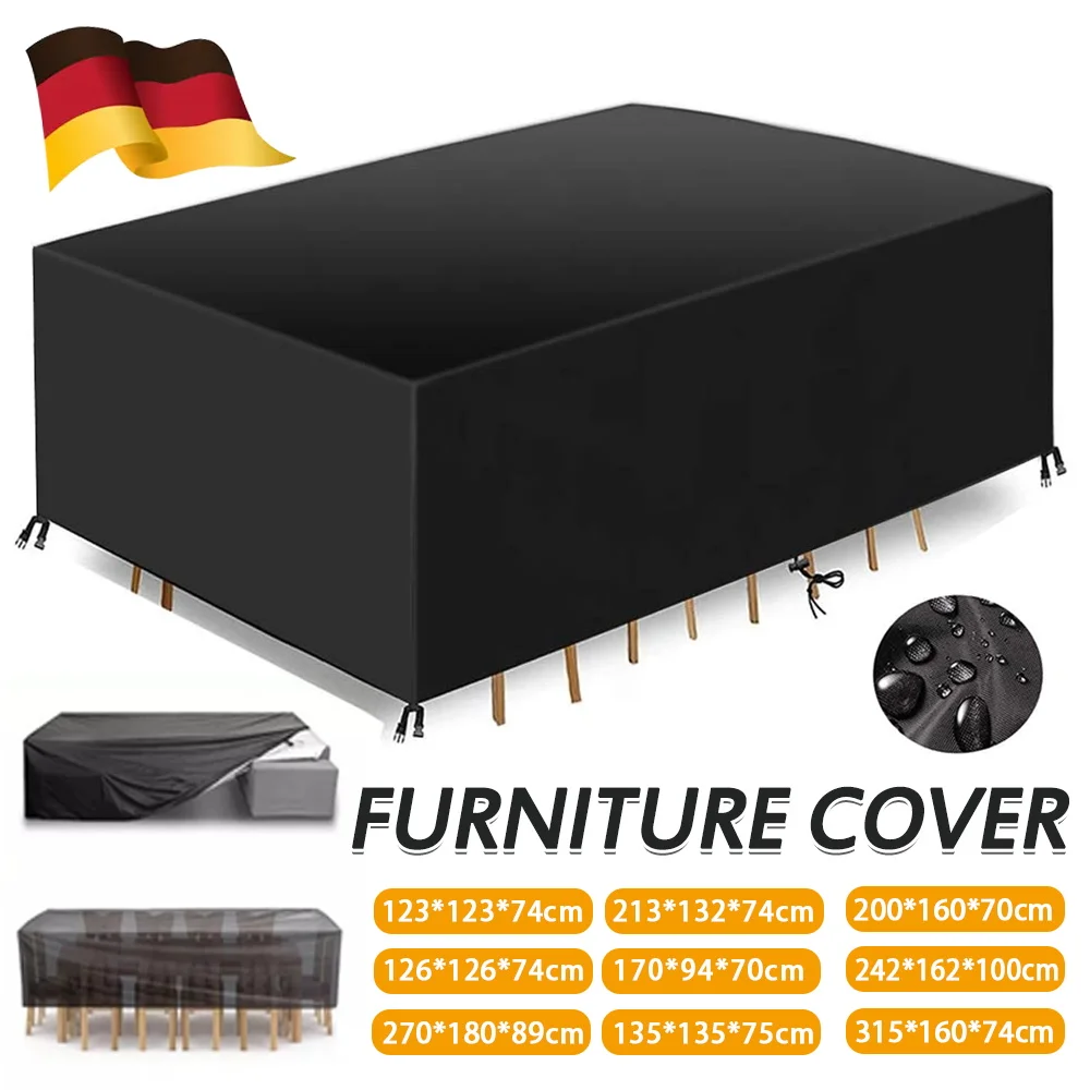 Housse de protection pour meubles de jardin, imperméable, anti-poussière, en tissu Oxford UV 210D, pour Table de jardin