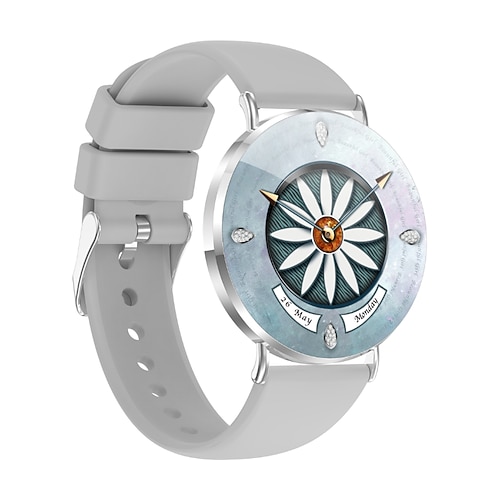 il nuovo schermo AMOLED da 1,32 pollici HD supporta le funzioni di chiamata e risposta wireless è dotato di un assistente vocale è dotato di un fitness tracker impermeabile è compatibile con Android e