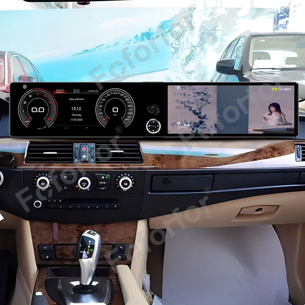 Android 13 Für BMW 5er E60 2003-2010 CCC 12,3 "Dual QLED Touchscreen Auto Stereo Audio radio Multimedia Player Navigation Image