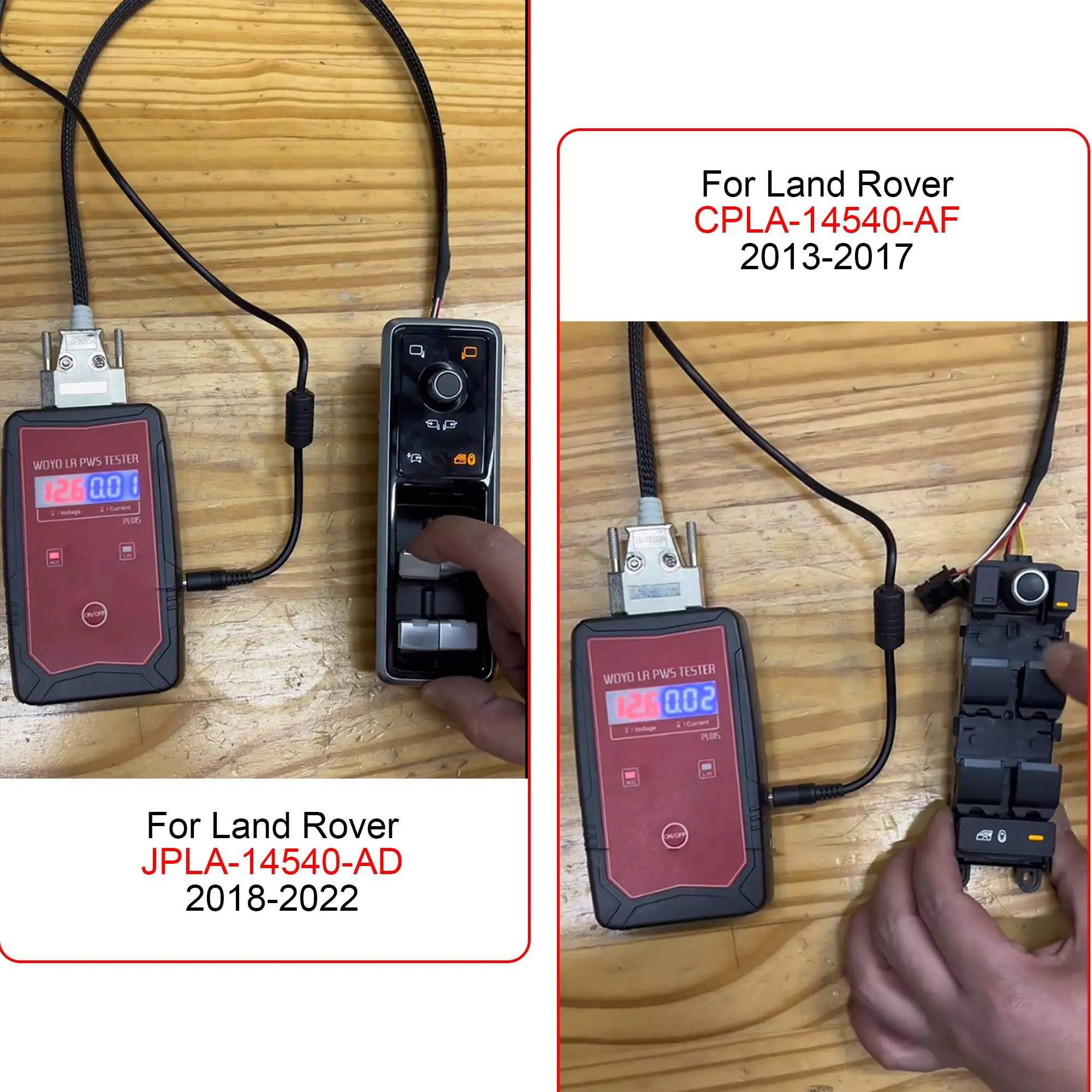 Tester PWS per tester per interruttori di controllo alzacristallo elettrico Land Rover, per strumento diagnostico per sollevatore di vetro automobilistico Range Rover