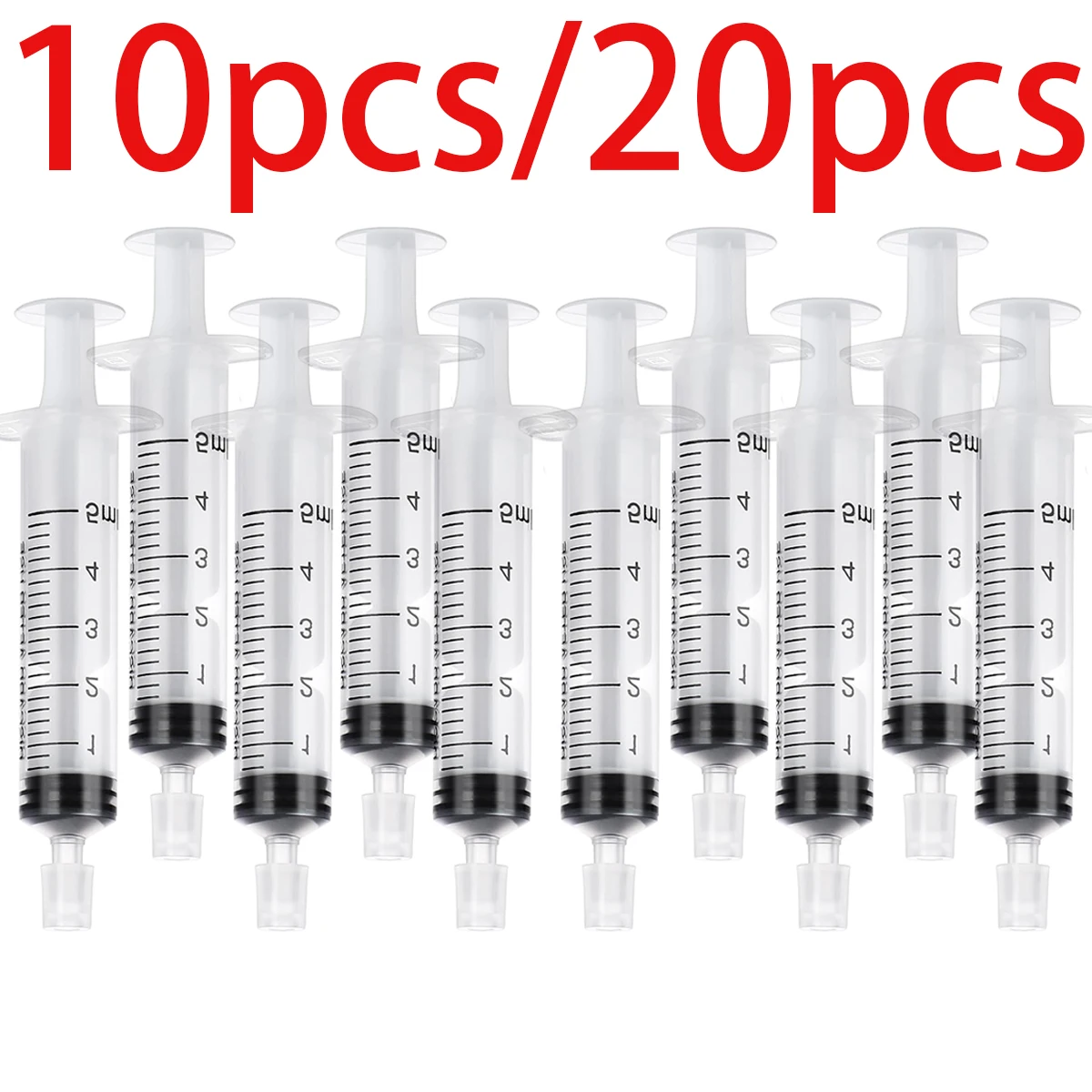 10/20 Stück 5 ml Spritze Kunststoff Parfümspender Werkzeug Nachfüllungen Kosmetik für quantitative Vertrieb von nachfüllbaren Flaschen QIWU Image
