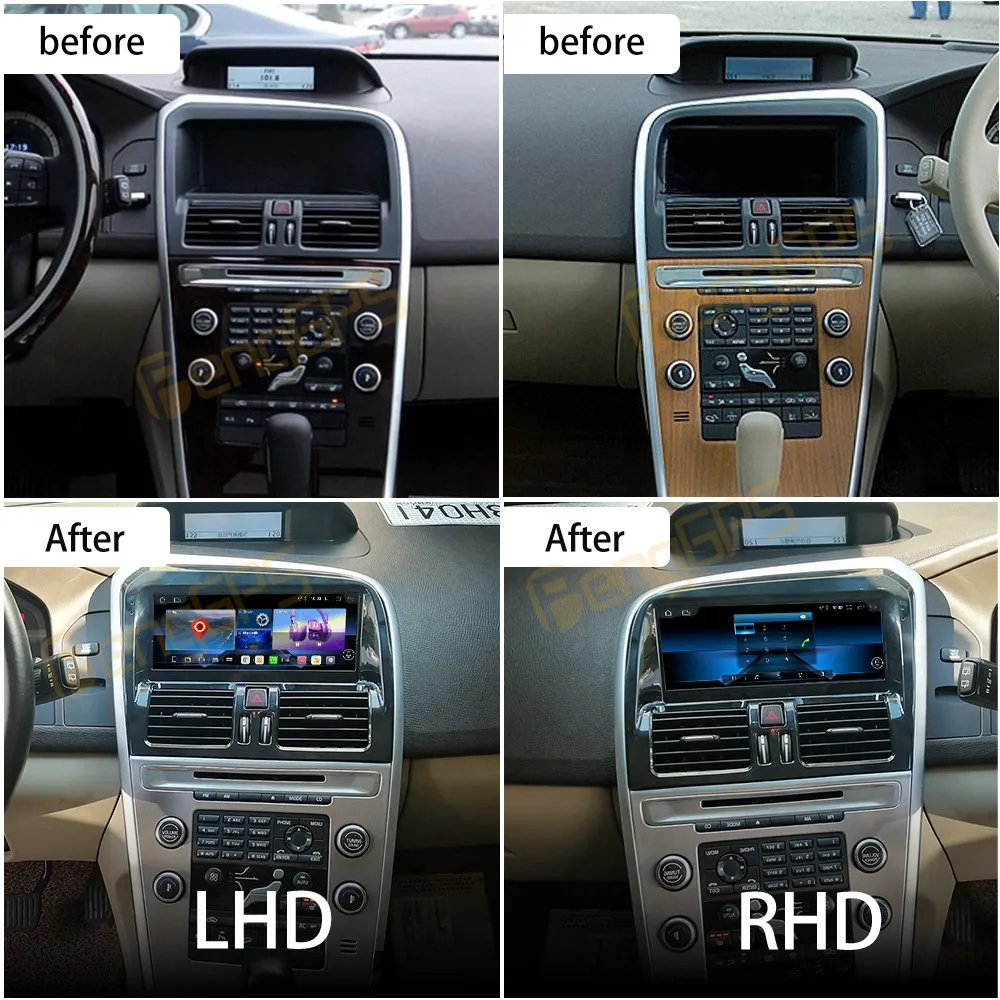 Für Volvo XC60 2009-2016 LHD RHD Auto Radio Drahtlose Carplay Android Auto Intelligente System Multimedia Player Stereo GPS Navi Image