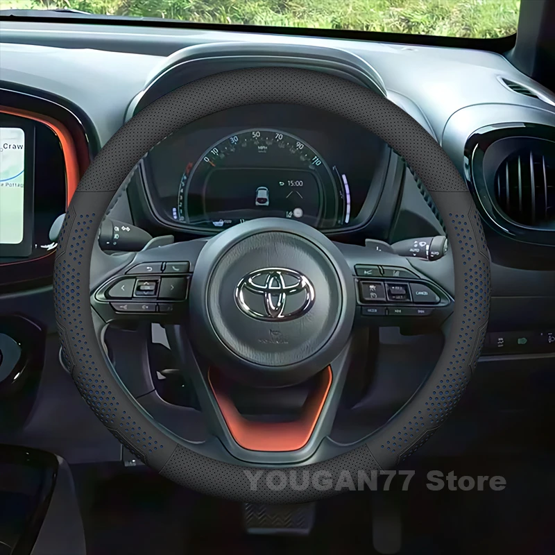 Coprivolante in Pelle per Toyota Aygo X 2021-2024, Accessori Interni Auto per Toyota Aygo X 2025