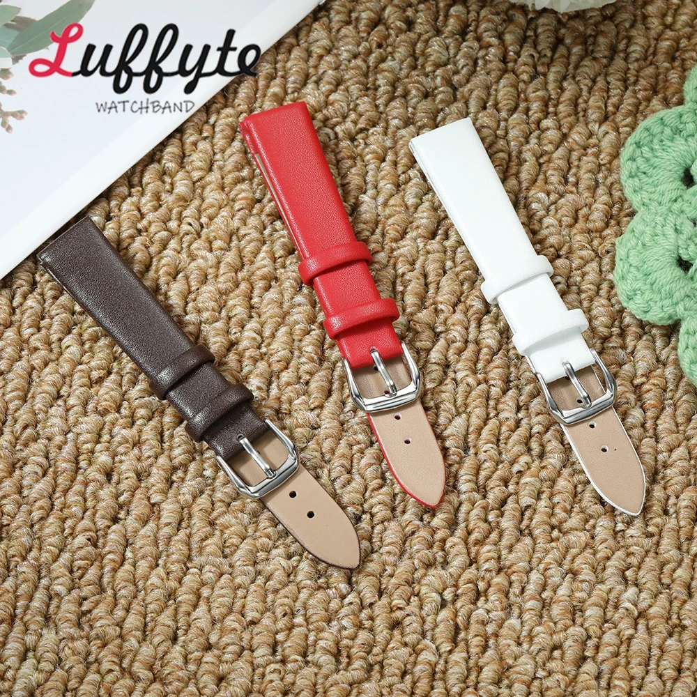 Ultradünnes, weiches PU-Leder-Uhrenarmband, 16 mm, 18 mm, 20 mm, 22 mm, Damenmode-Armband, Armbanduhrenarmband Image