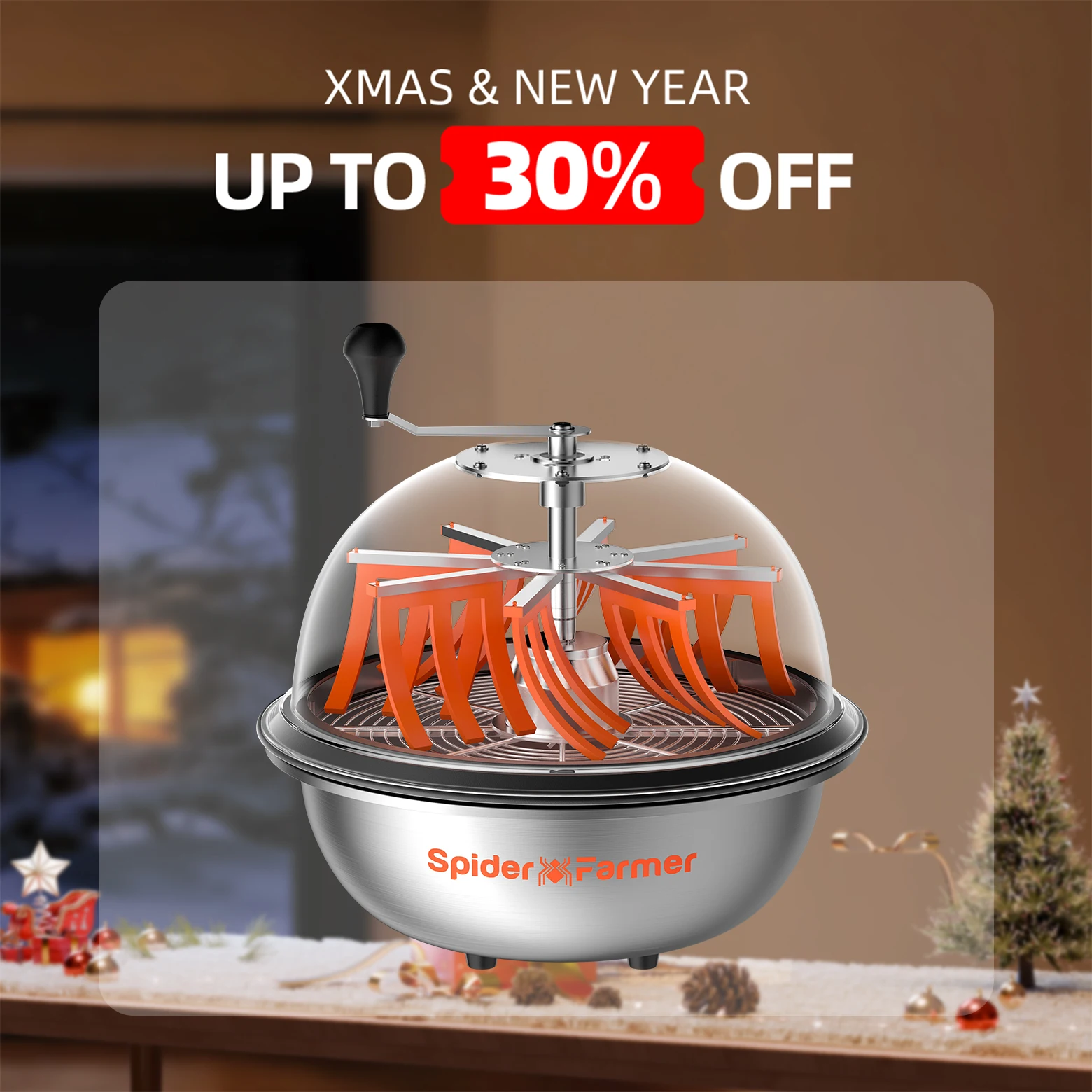 Spider Farmer 13" 16" Bud Leaf Bowl Trimmer mit gezahnten Klingen, gedrehter Spin-Schnitt für Hydrokultur-Innenpflanzen Image