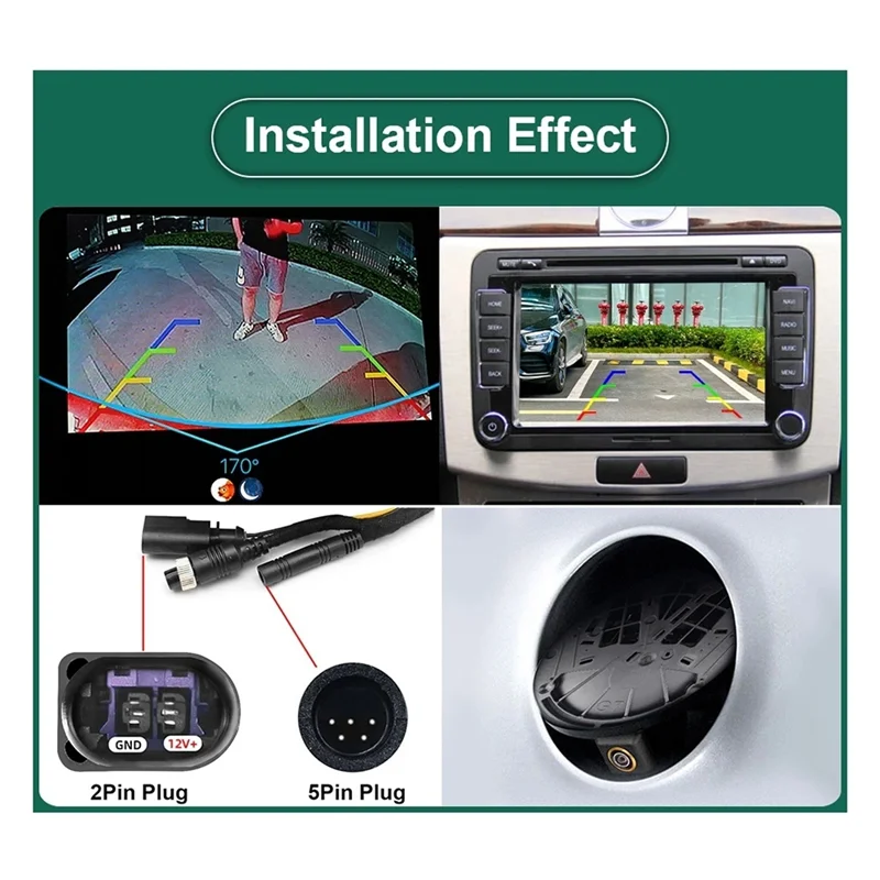 Auto Flipping Rückfahrkamera Für VW Golf 6/7/8 Polo CC Käfer Magotan B6 B7 B8 EOS T-Roc Passat Ohne LOGO Image