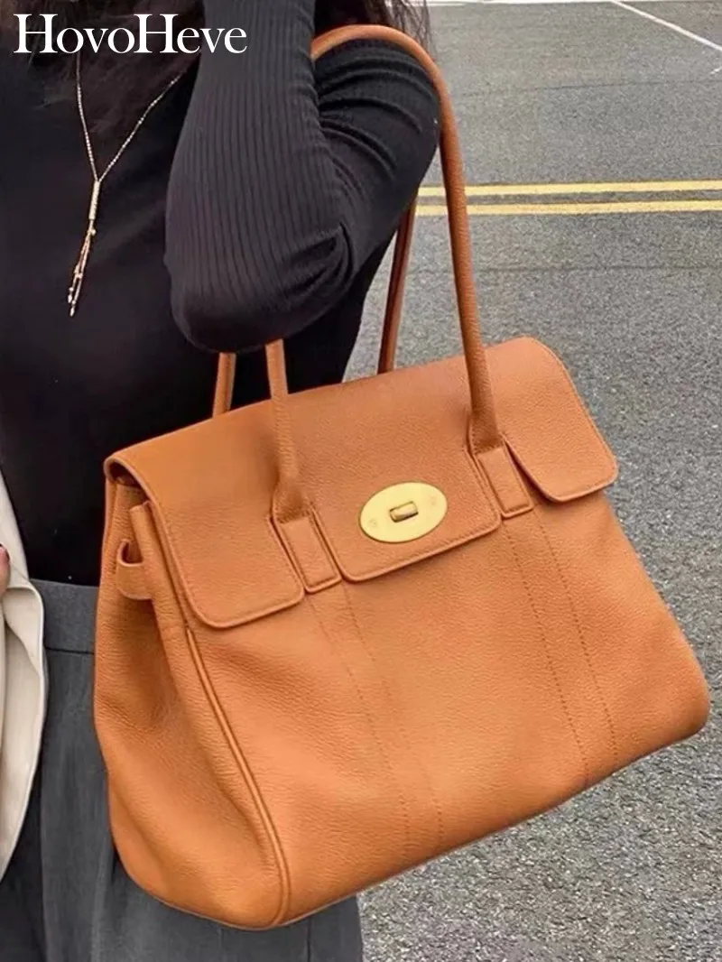 Büro Damen Arbeit Große Kapazität Rindsleder Echtes Leder Totes Handtasche Elegante Frauen Satchel Weiche Leder Schulter Tasche Schwarz