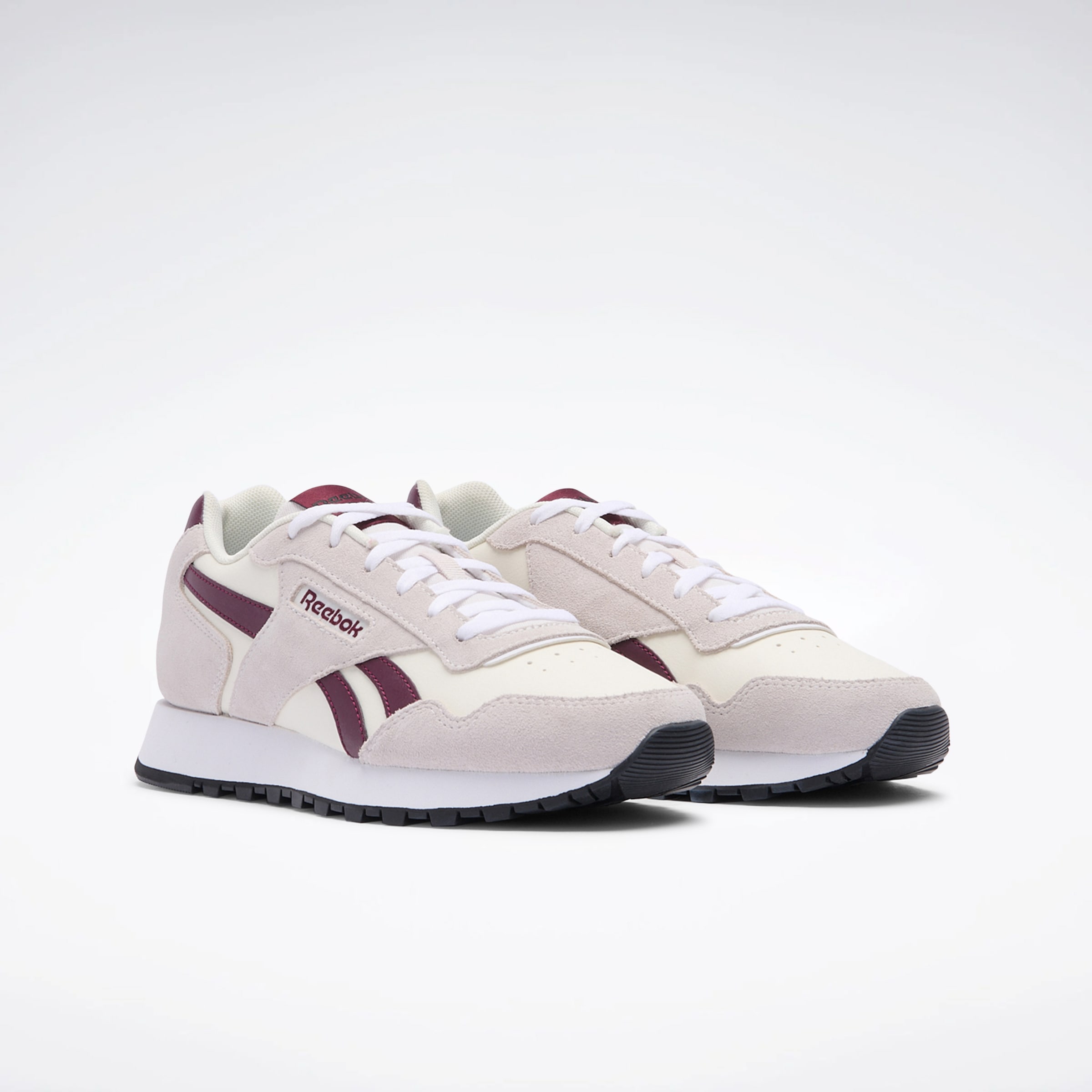 Sneaker REEBOK CLASSIC "REEBOK GLIDE", Damen, Gr. 37,5, chalk, luxe grau, schwarz cherry, Leder, Synthetik, Schuhe Sneaker