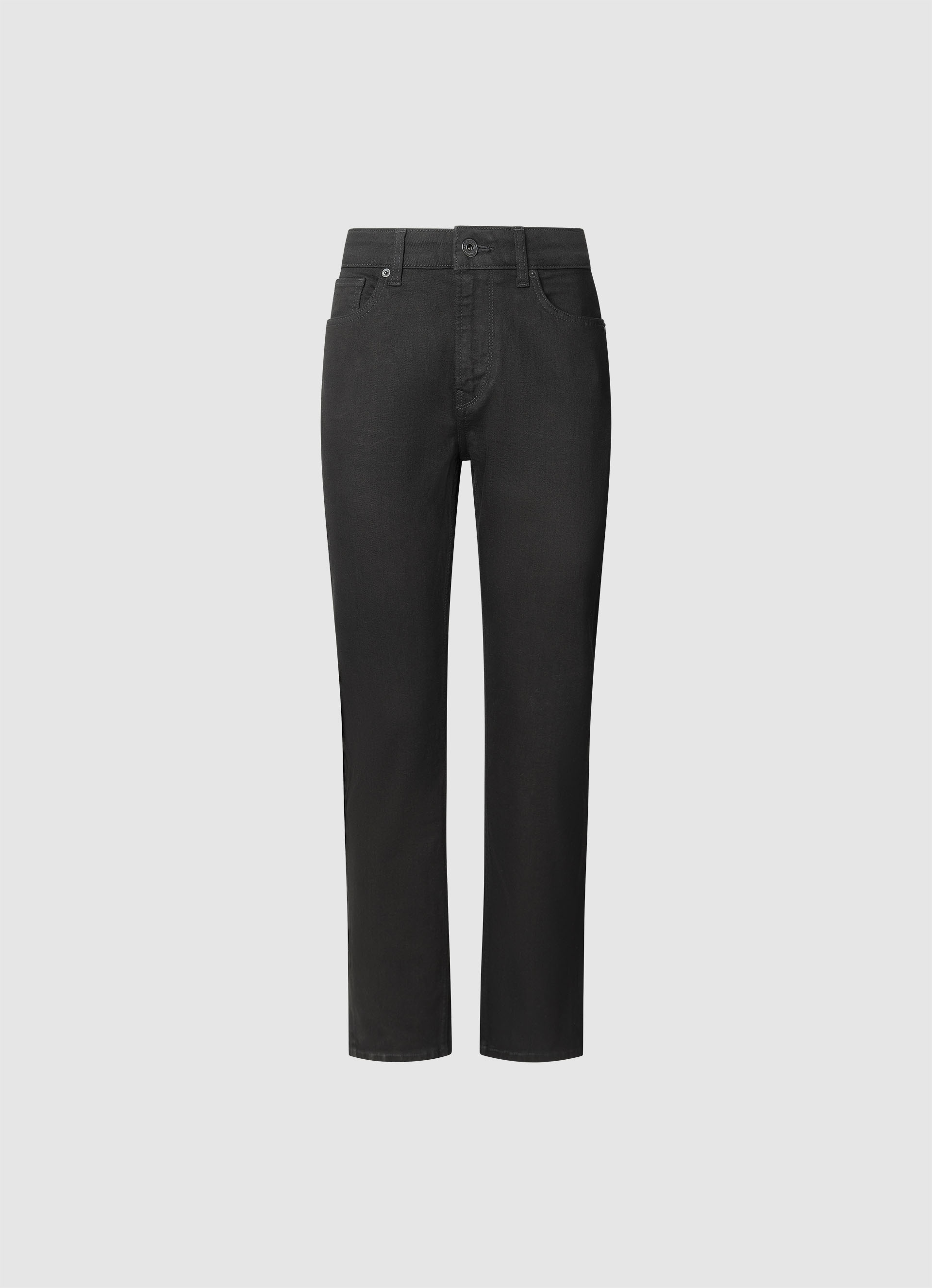 Straight-Jeans PEPE JEANS "mit normaler Leibhöhe", Damen, Gr. 30, Länge 30, clean deep schwarz, Denim/Jeans, Obermaterial: 98% Baumwolle, 2% Elasthan, straight fit lang, Jeans Straight-Jeans, aus robustem Baumwolldenim