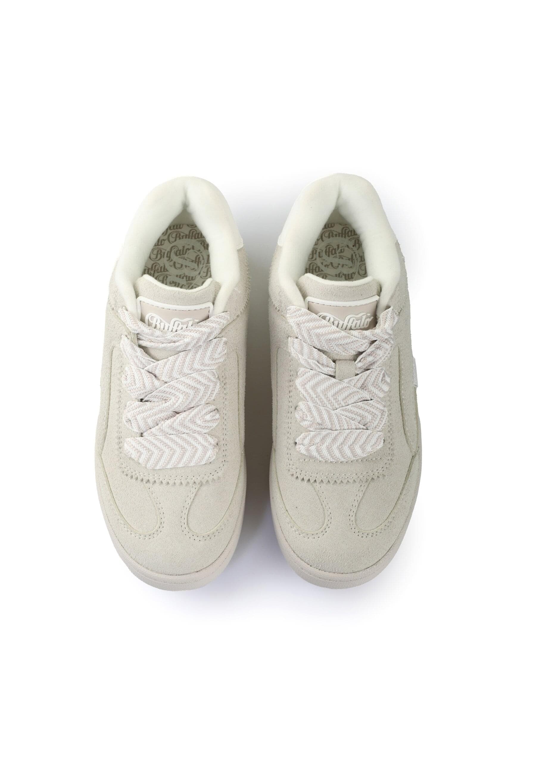 Trainingsschuh BUFFALO "Buffalo One -Vegan Nubuck/Nappa", Damen, Gr. 36, cream, weiß, Polyurethan, unifarben, Schuhe