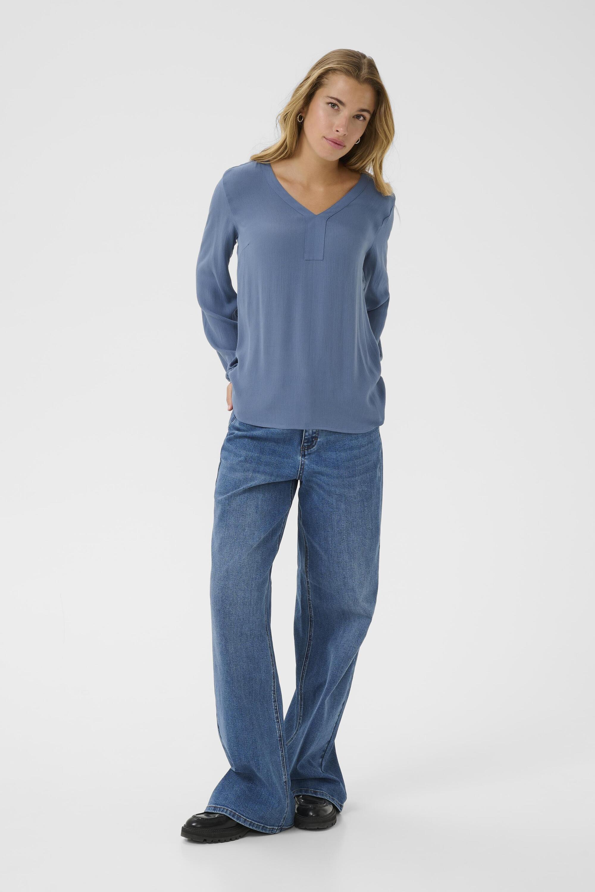 Langarm-Bluse Amber Regular fit blue Image