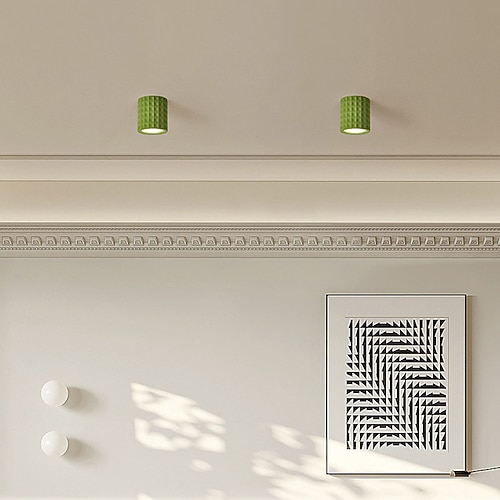 Flur-Deckenleuchte, weiße Deckenleuchte aus Kunstharz, Vintage-Bauernhaus-Stil, in der Nähe der Deckenlampe für Badezimmer, Küche, Korridor, Eingangsbereich, 110–240V Image