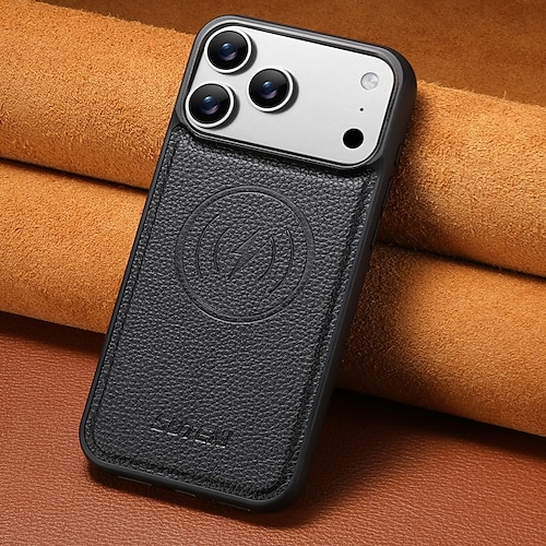 Handy Hülle Handyhüllen Für iPhone 17 Pro Max 17 16 15 14 Pro Max 13 Pro Max Magnetische Adsorption Stoßfest Retro PU-Leder Image
