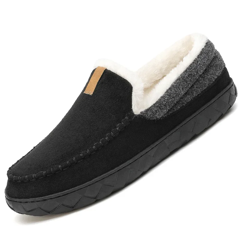 Winter männer Hausschuhe Haus Hausschuhe Schuhe Trend Warme Ankle Loafers Mann Schuhe Männlich Filz Slipper Mokassin Zimmer Schuhe Image