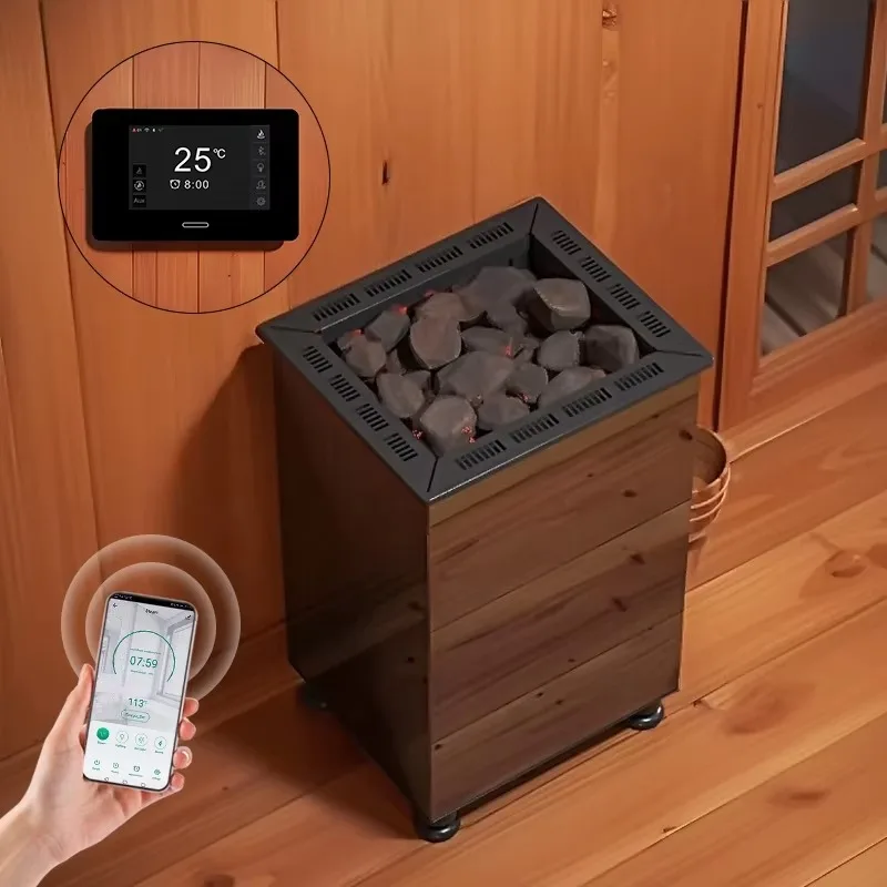 STEPON Hersteller WiFi APP Steuerung Saunaofen Infrarotheizung Saunaofen OEM Odm 4,5 kW 6 kW 9 kW 12 kW 15 kW 18 kW Saunaheizung