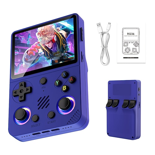 RG36 Pro Handheld-Spielkonsole Retro-Spielkonsole Akku mit großer Kapazität USB-Aufladung Ausgestattet mit 64 GB TF-Karte High-Definition-Bildschirm Nostalgisches Design Image