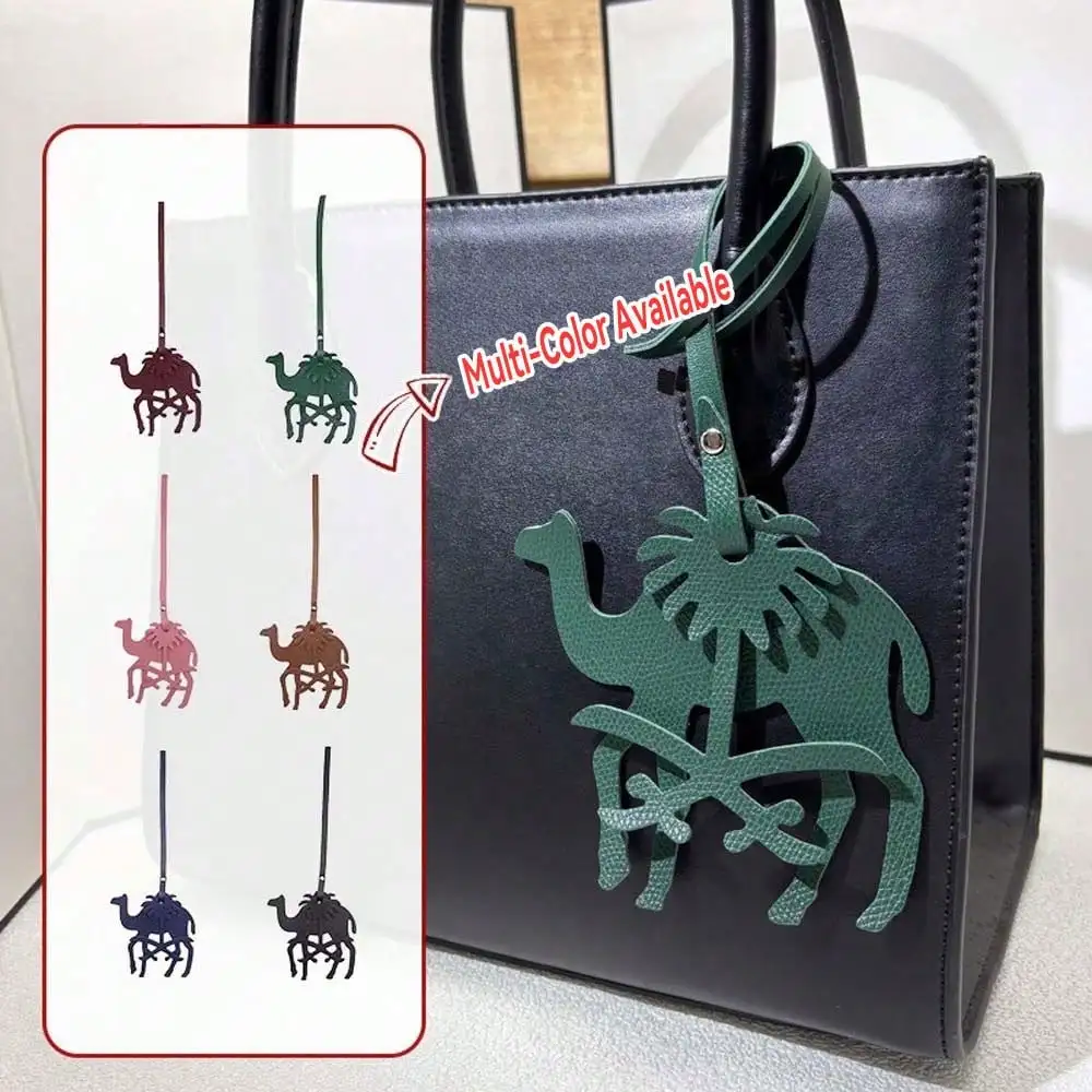 Mode Wüste Kamel Auto Tasche Dekoration, PU Leder Damen Tasche Anhänger, DIY personalisierte Ornament, Charm Tasche Dekoration Image