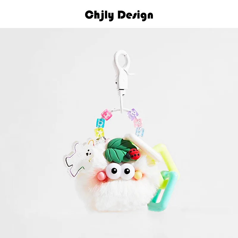 Niedlicher erröten Marienkäfer kleiner Kohleball Taschenanhänger Plüsch Taschenanhänger exquisite Auto Schlüsselanhänger Mädchen Taschenanhänger Geschenk Image