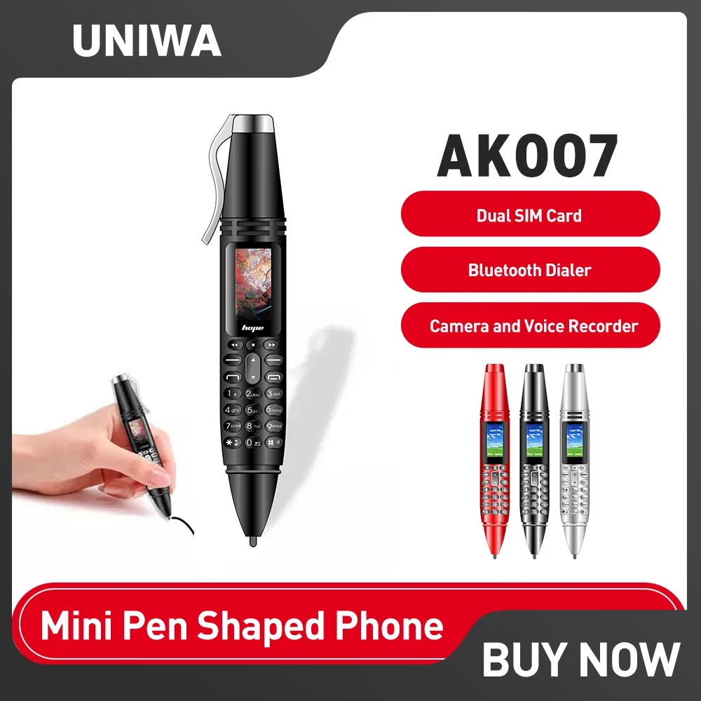 UNIWA AK007 2G GSM Mini Stiftförmiges Telefon 0,96