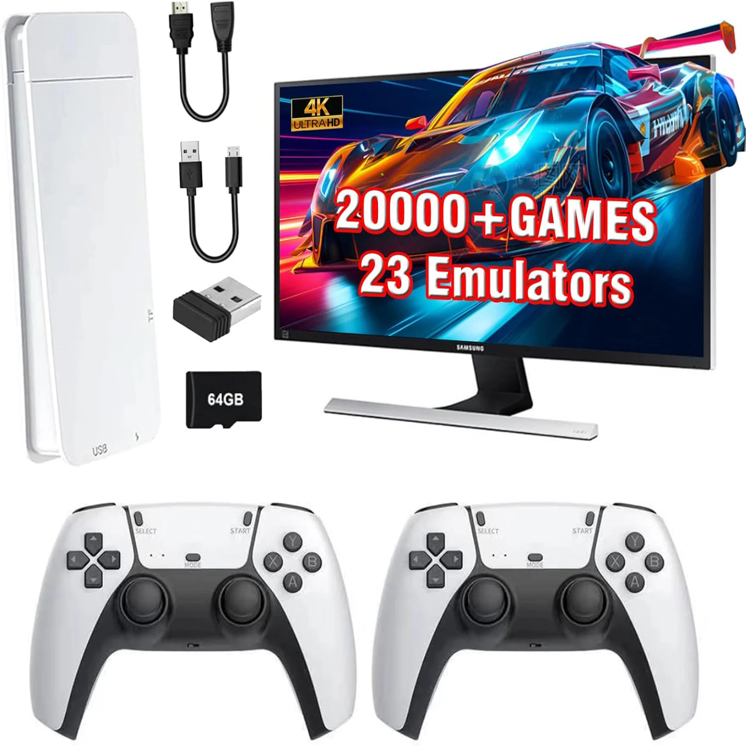 M15 Retro Game Console Wireless Controller Plug And 4K Output And Play Video Game Console With 20000+ Games Arcade Game Console
