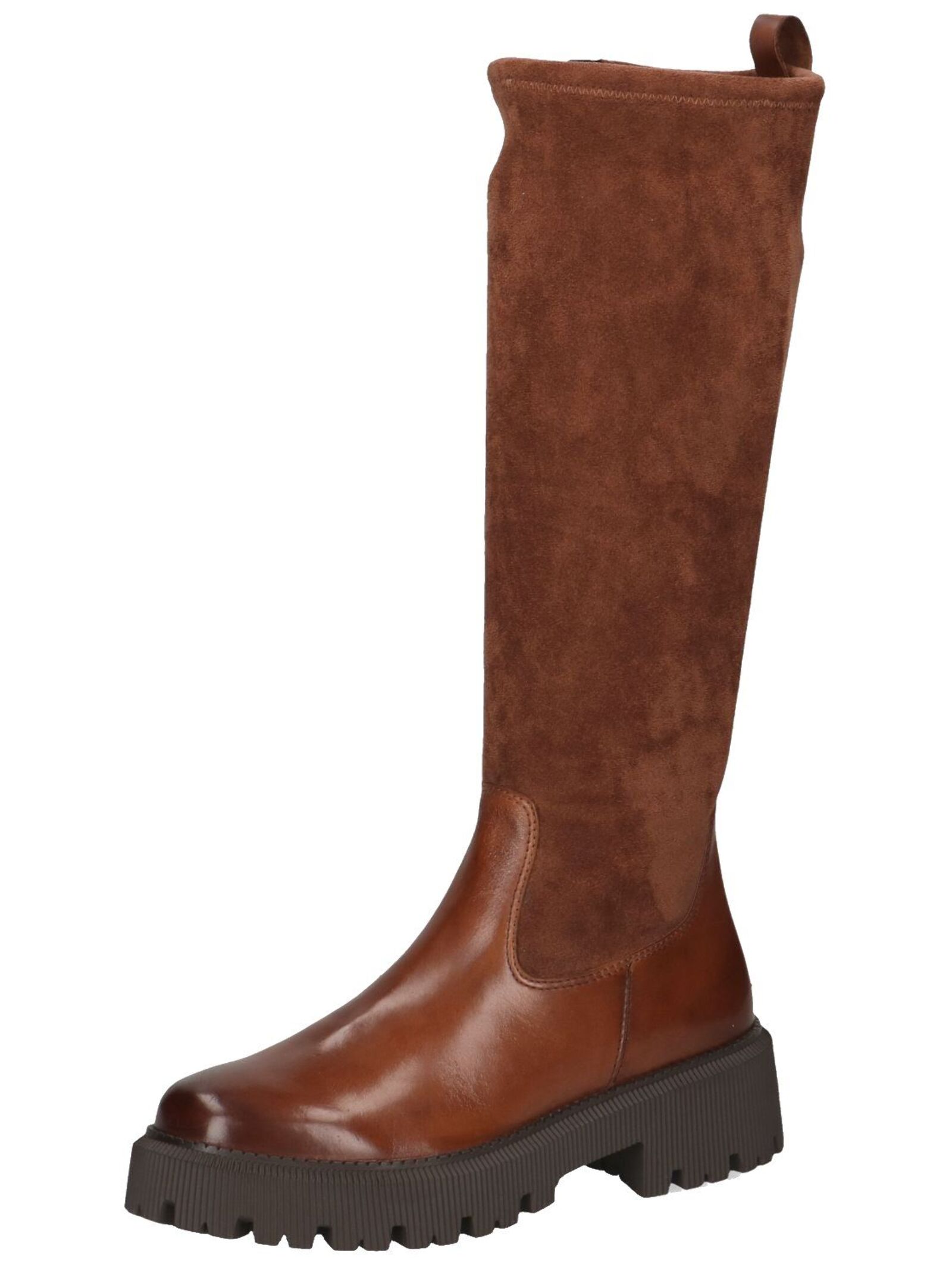 Stiefel CAPRICE "Caprice Stiefel Leder/Textil", Damen, Gr. 40, braun (cognac), Leder, Textil, Schuhe Stiefel