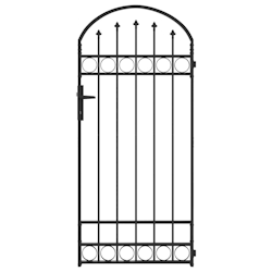 vidaXL Zauntor Grau 89 x 200 cm Stahl Image