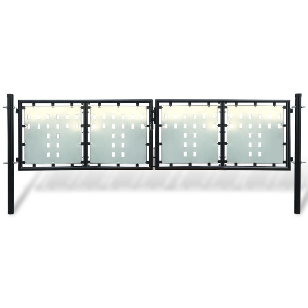 vidaXL Zauntor (Einzeltor) Schwarz 300x125 cm Image