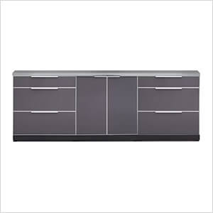 NewAge Outdoor Kitchens Aluminum Slate 4-Piece Outdoor Kitchen Set with Countertops and Covers