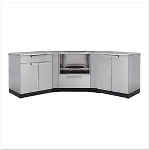 NewAge Outdoor Kitchens Stainless Steel 7-Piece Outdoor Kitchen Set with Countertops