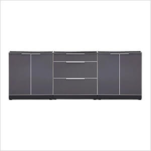 NewAge Outdoor Kitchens Aluminum Slate 3-Piece Outdoor Kitchen Set (No Countertop)