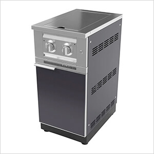 NewAge Outdoor Kitchens Aluminum Slate Grey Dual Side Burner and Cabinet (Natural Gas)