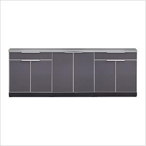 NewAge Outdoor Kitchens Aluminum Slate 4-Piece Outdoor Kitchen Set with Countertops