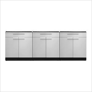 NewAge Outdoor Kitchens Stainless Steel 3-Piece Outdoor Kitchen Set (No Countertop)