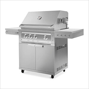 NewAge Outdoor Kitchens Outdoor Kitchen Grill Cart with 33-Inch Platinum Grill (Natural Gas)