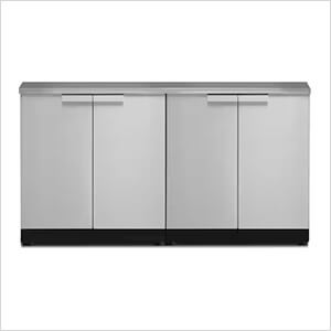 NewAge Outdoor Kitchens Stainless Steel 3-Piece Outdoor Kitchen Set with Countertops and Covers