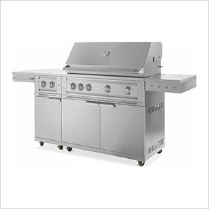 NewAge Outdoor Kitchens Outdoor Kitchen Grill Cart with 40-Inch Platinum Grill and Side Burner (Natural Gas)