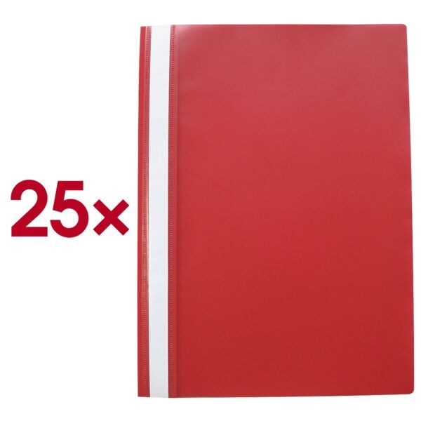 OTTO Office 25x Schnellhefter A4, Fassungsvermögen 200 Blatt rot, 23x31 cm Image