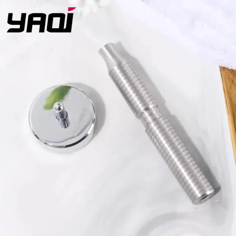 YAQI 88 mm massives Edelstahlmaterial, hochwertiger Sicherheitsrasierergriff, leichte Haltbarkeit, Minimalismus, Rasierergriff für Männer Image