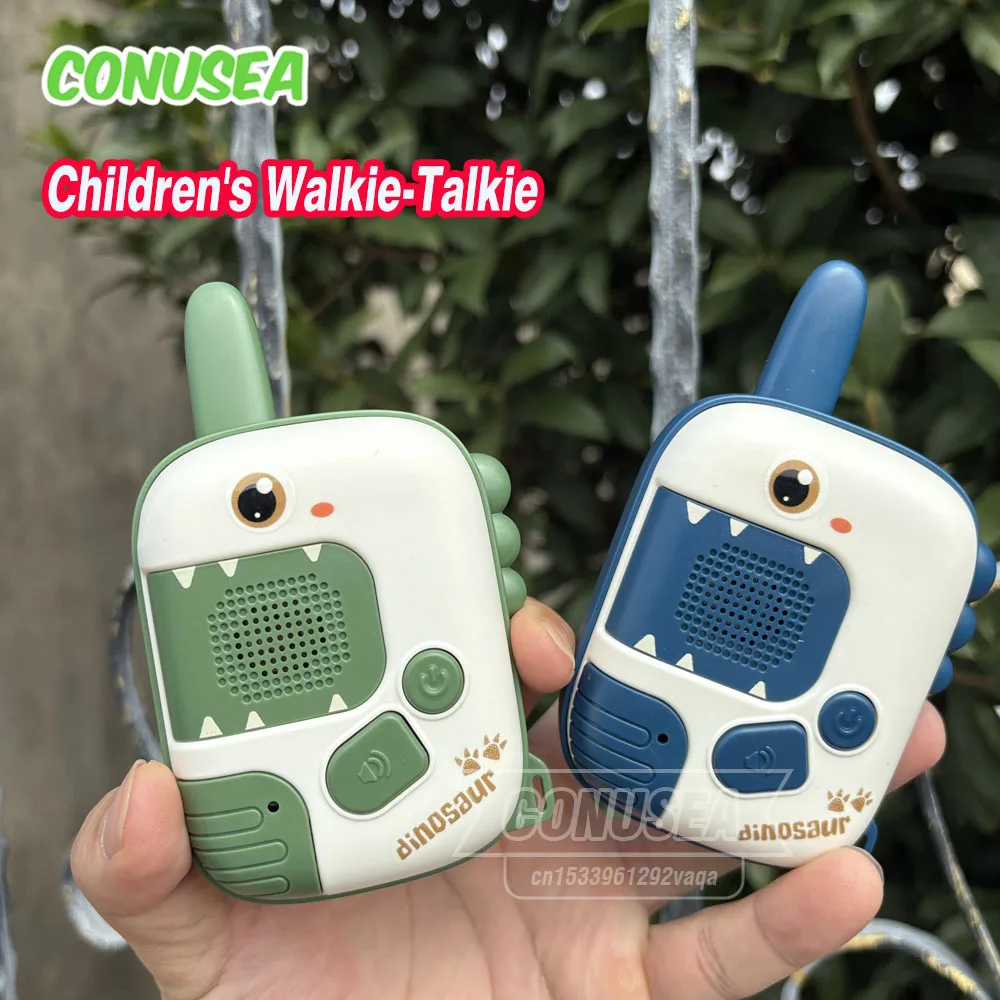 2-teiliges Walkie-Talkie für Kinder, Radio-Kontaktgerät, Geräte, Cartoon-Dinosaurier, Handy, Kinder-Transceiver, interaktives Spielzeug Image
