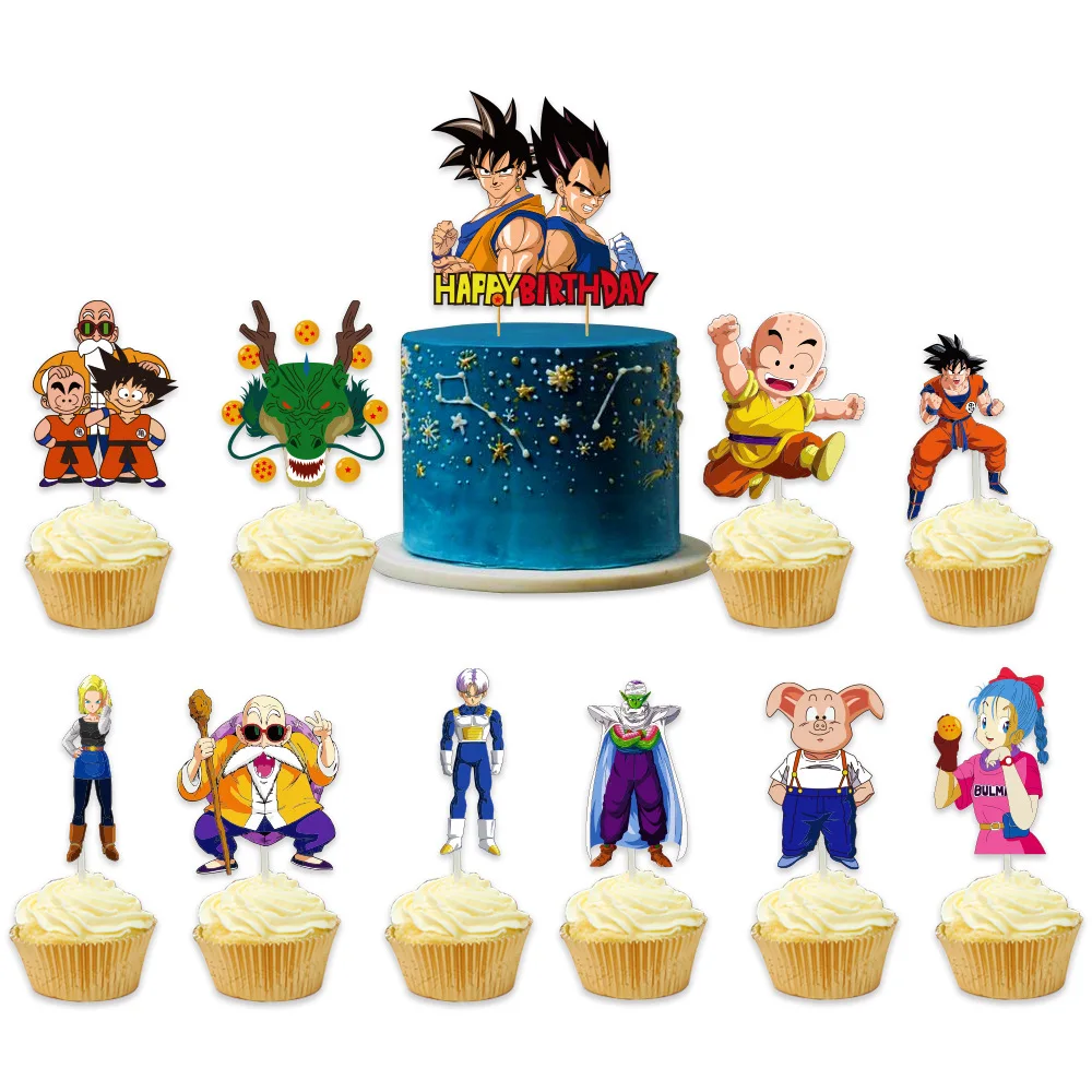 Geburtstag Party Supplies Dragon Ball Anime Ballon Tischdecke Sets Banner Kuchen Einsatz Junge Hero Fans Baby Shower Party Dekorationen Image