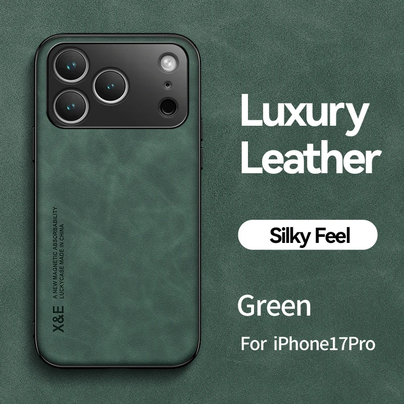 Leder-Schaffell-weiche Hülle für iPhone 17 Pro Max 17 Air 16 Pro Max 16 Plus 16e 16Pro 17Pro Max Abdeckrahmen stoßfeste Hüllen Image